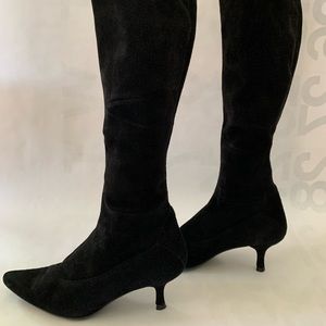 Stuart Weitzman size 10 stretch suede mid calf boot
